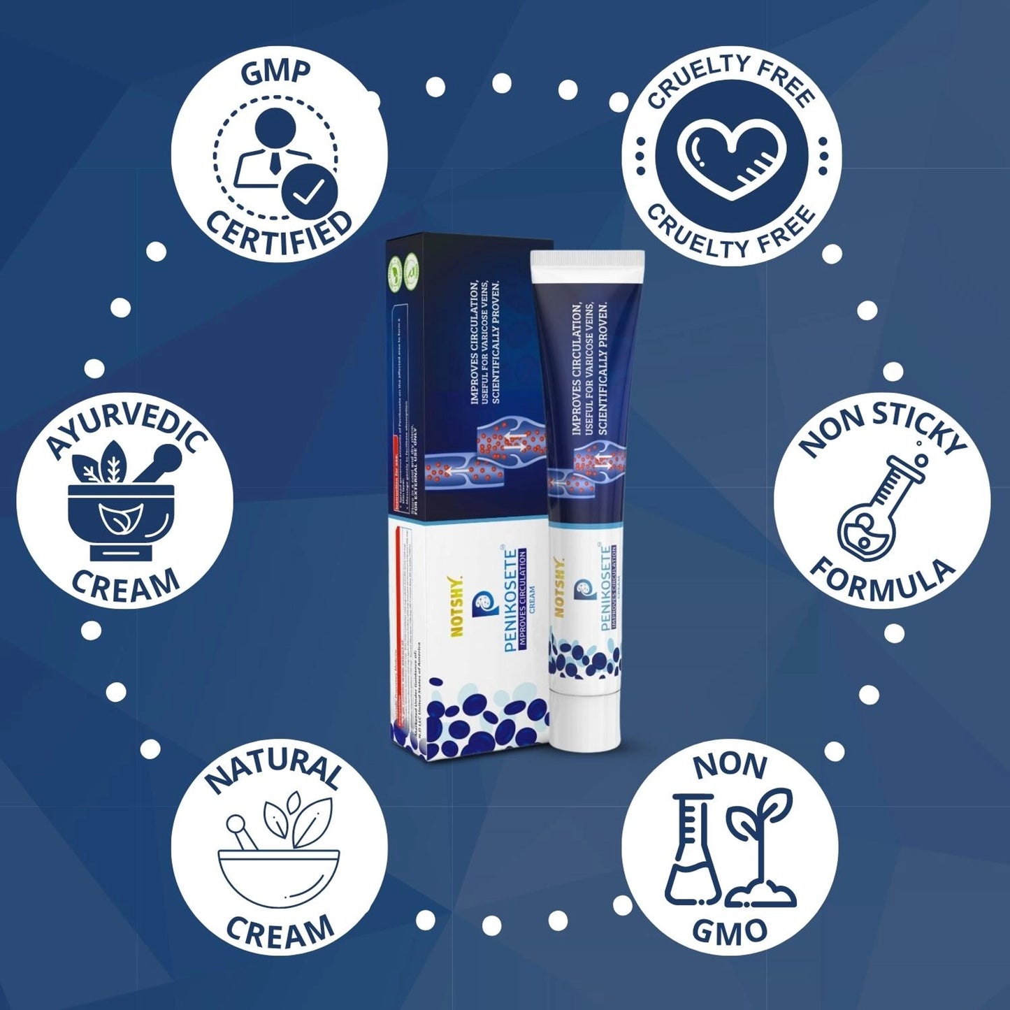 PENIKOSETE Ayurvedic Cream |Natural Solution for Management of Varicose Veins, Spider Veins & Varicocele | Buy 1 or Special Deal 2+1 FREE Pack |