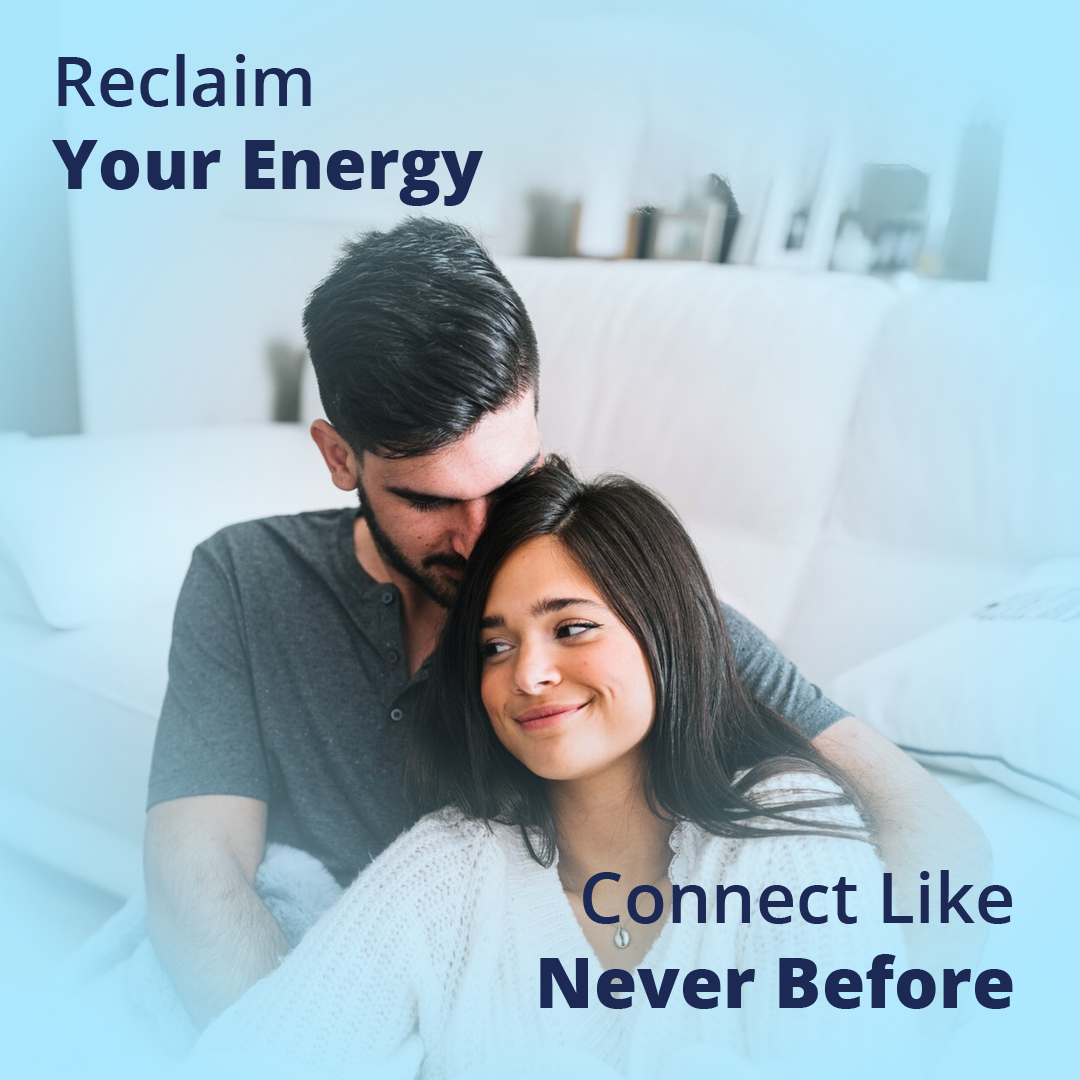 Happy Couple Reclaiming Energy and Connection – Promoting Benefits of TABB-69 Men’s Ayurvedic Vitality Supplement