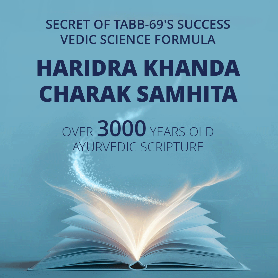 Secret of TABB-69’s Success – Vedic Science Formula from Haridra Khanda and Charak Samhita, 3000-Year-Old Ayurvedic Scripture