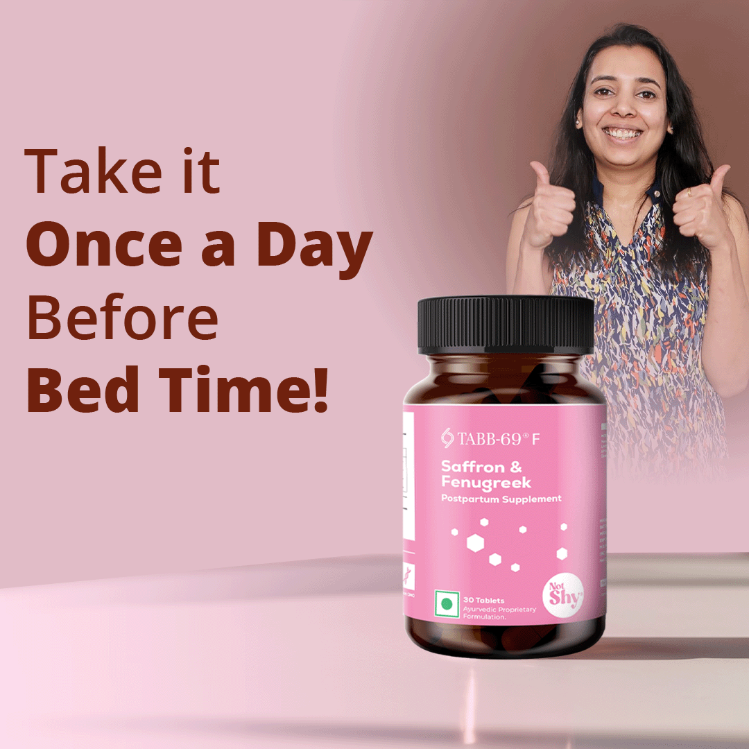 TABB-69 F Saffron & Fenugreek Postpartum Supplement – Take Once a Day Before Bedtime for Mood and Vitality Support