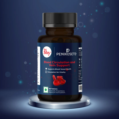 PENIKOSETE®️ Ayurvedic Tablets of Ashwagandha, Punarnava, Turmeric & Triphala | Reduce Varicose Veins & Boost Circulation | Reduce Leg, Ankle & Feet Swelling, Support Heart & Rectal Health | 60 Easy-to-Swallow Tablets