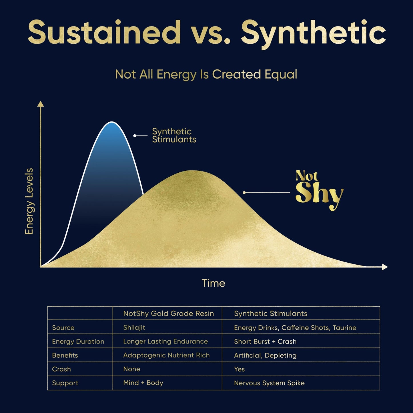 Not Shy Shilajit Himalayan Gold Resin – Premium Ayurvedic Shilajit with Fulvic Acid & 85+ Minerals, High-Altitude Himalayan Source, Daily Wellness Adaptogen Supplement for Men & Women - 20g