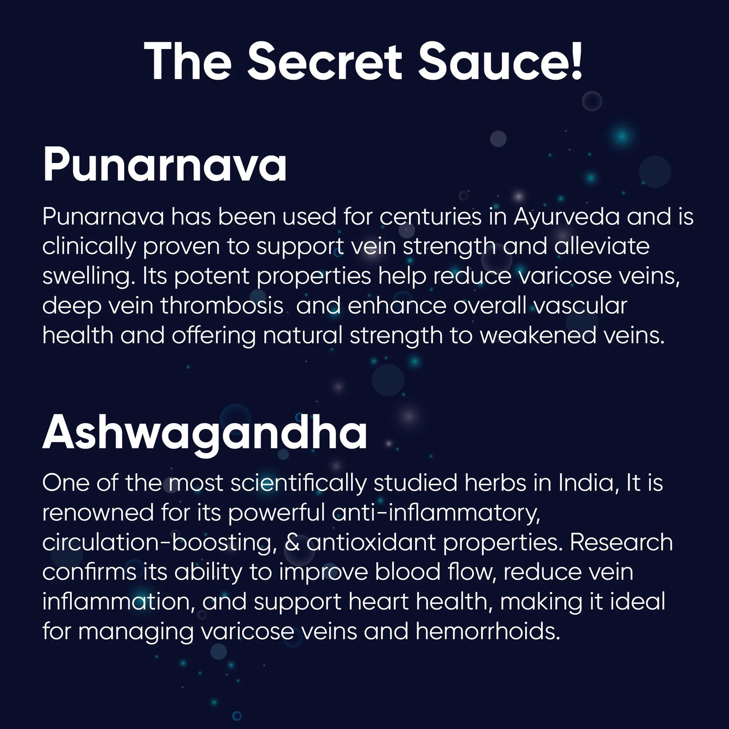 PENIKOSETE®️ Ayurvedic Tablets of Ashwagandha, Punarnava, Turmeric & Triphala | Reduce Varicose Veins & Boost Circulation | Reduce Leg, Ankle & Feet Swelling, Support Heart & Rectal Health | 60 Easy-to-Swallow Tablets